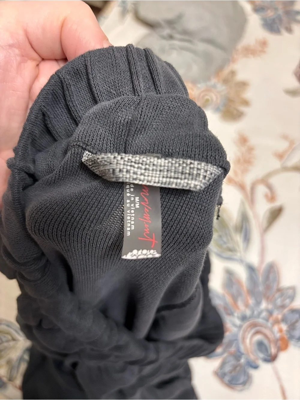 Free People distressed Black Drawstring Tie-Hem Joggers. Pockets!